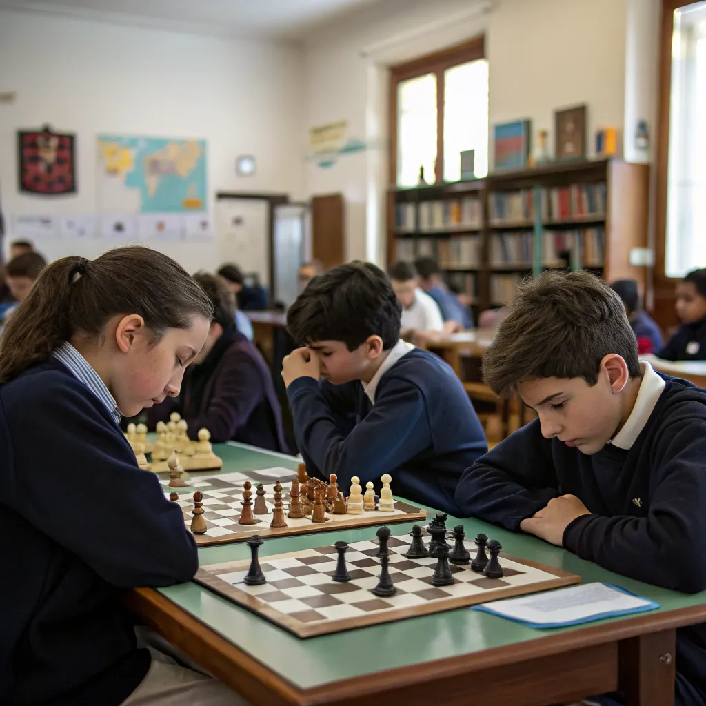 Chess class in session
